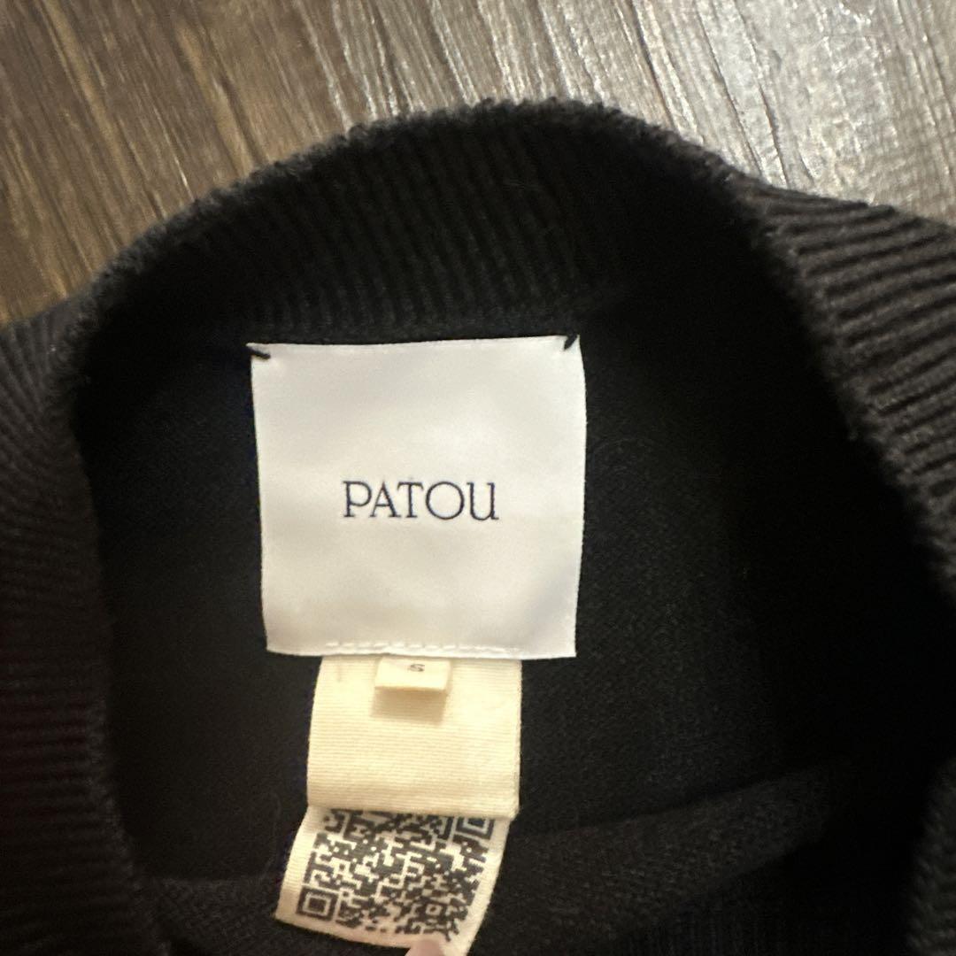PATOU 半袖 ニット ブラック ロゴ