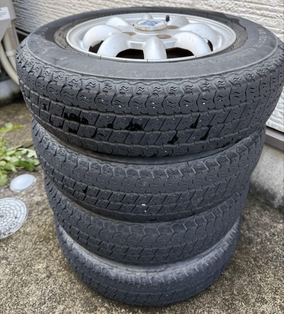 軽バン貨物用12インチ 145/80R ミニライト ホイール付　夏タイヤ