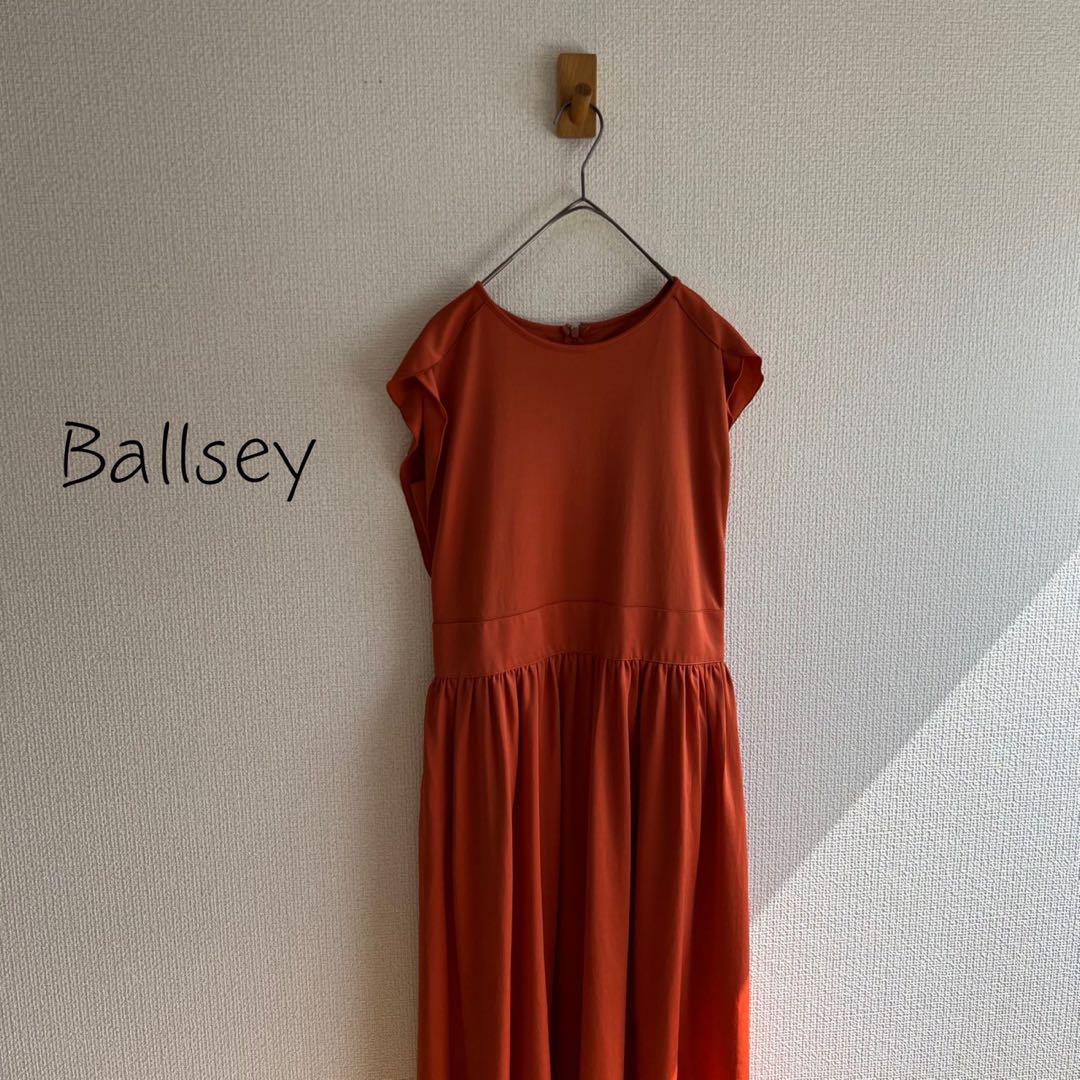 Ballsey ティックジャージークルーネックワンピースK57