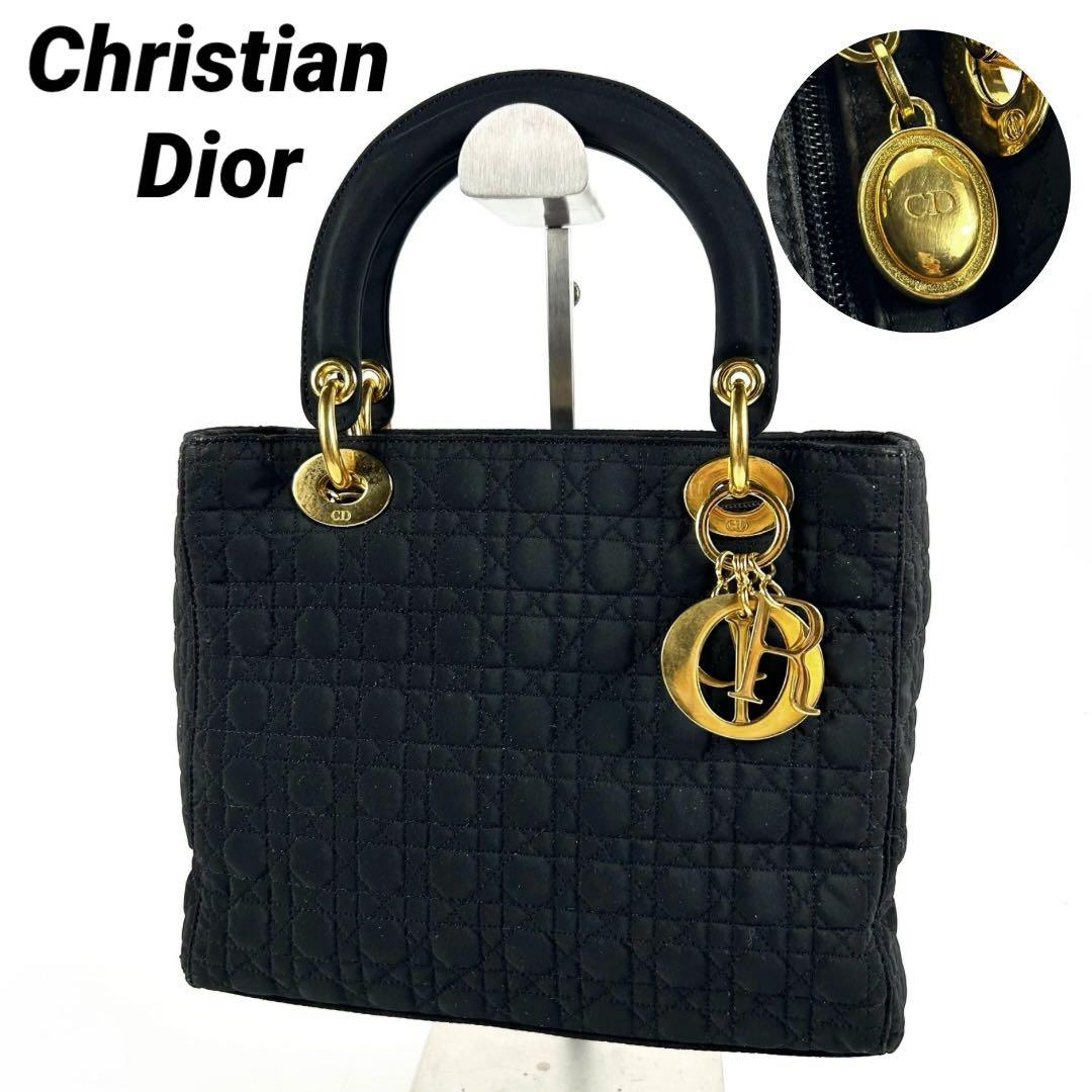 【美品】CD Dior レディディオール カナージュ ハンドバッグ ビンテージ