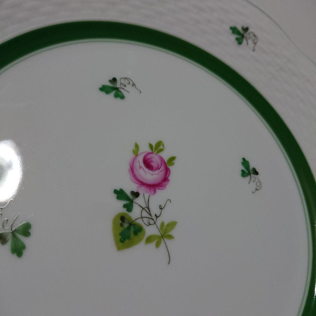 HERENDヘレンドウィーンの薔薇デザートプレートペアウィンナーローズ19c美品 HERENDヘレンドウィーンの薔薇デザートプレートペアウィンナー