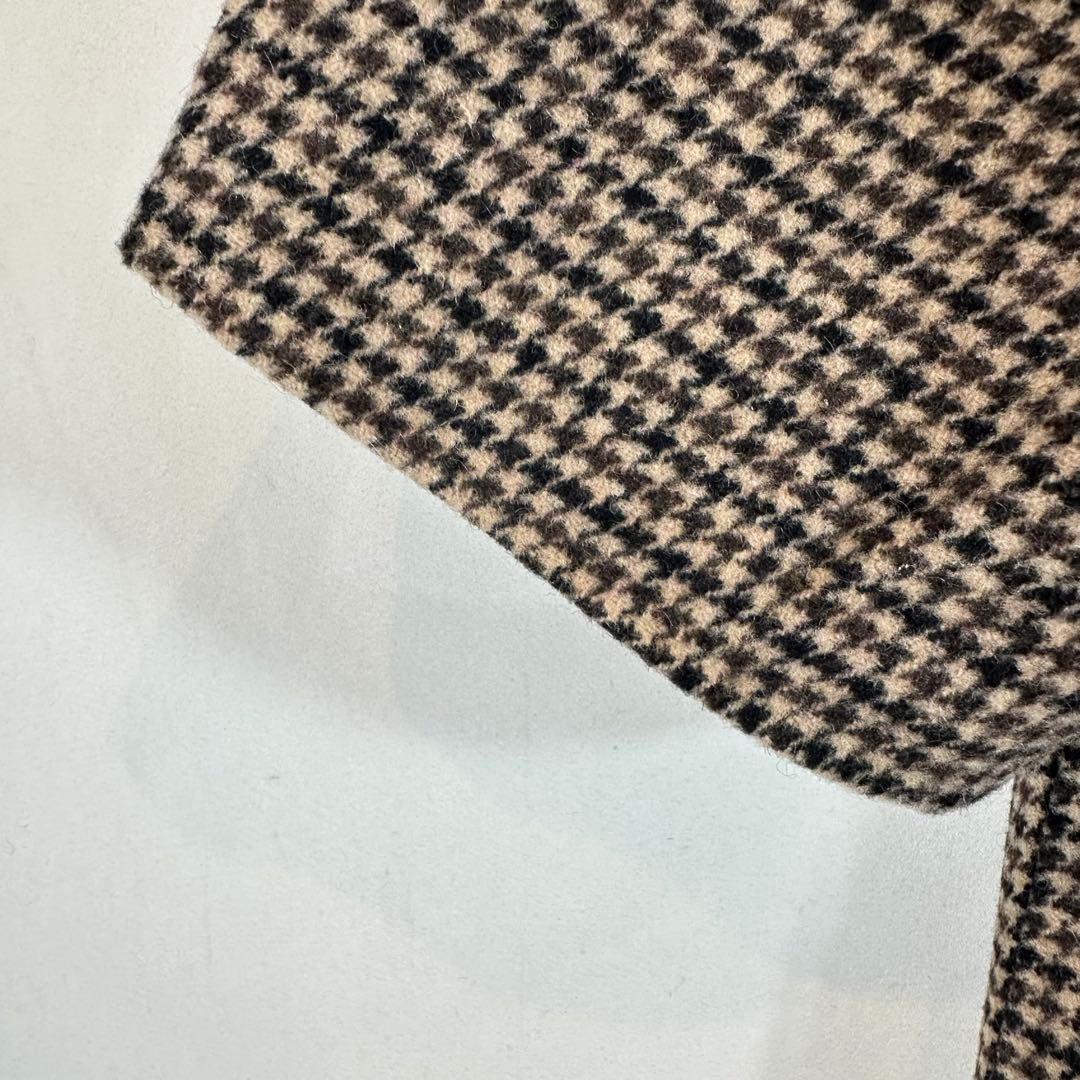 新品タグ付き✨「Eaphi 」エフィ ノーカラー ウールチェックロングコート 新品タグ付き✨「Eaphi 」エフィ ノーカラー ウールチェックロングコート