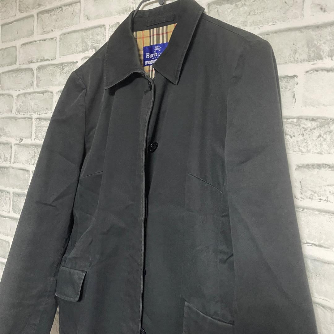BURBERRY　ステンカラーコート　ブラック ノバチェック M