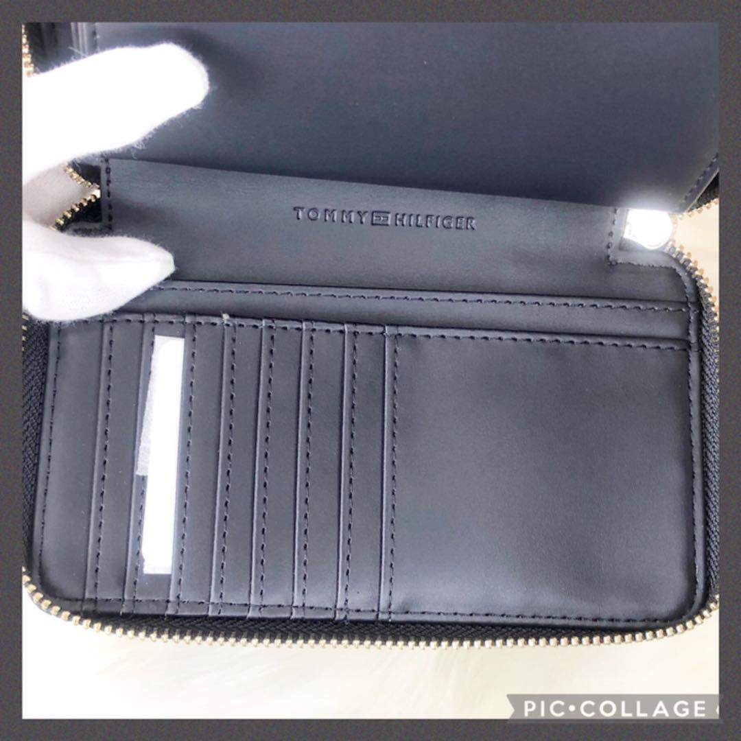 超激安得価 新品 ラウンドファスナー 財布 濃紺 LDv6W-m65238189927 箱付き TommyHilfiger 高品質定番