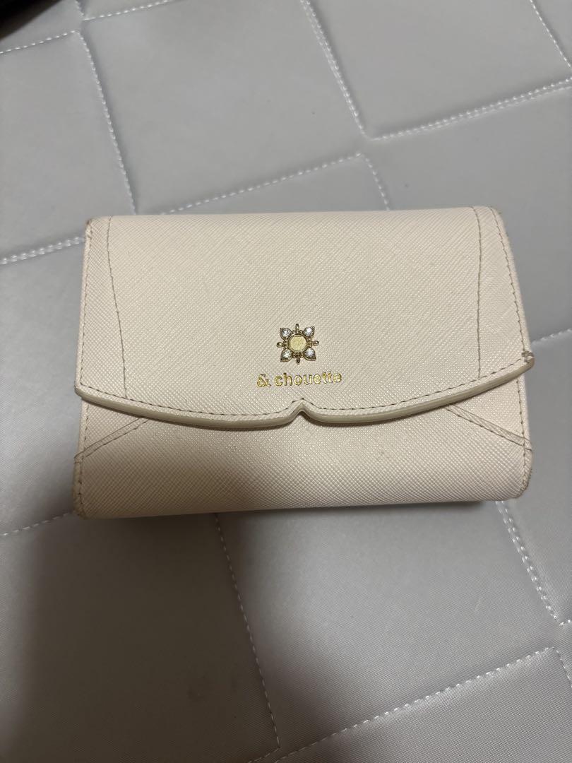 & chouette アイボリー 三つ折り財布