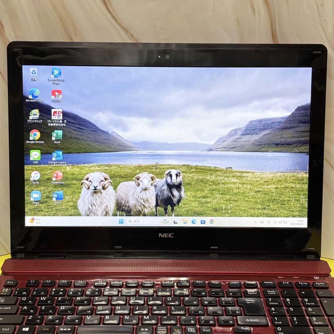 極美品✨️Windows11❤️薄型NECノートパソコン✨️Office2021