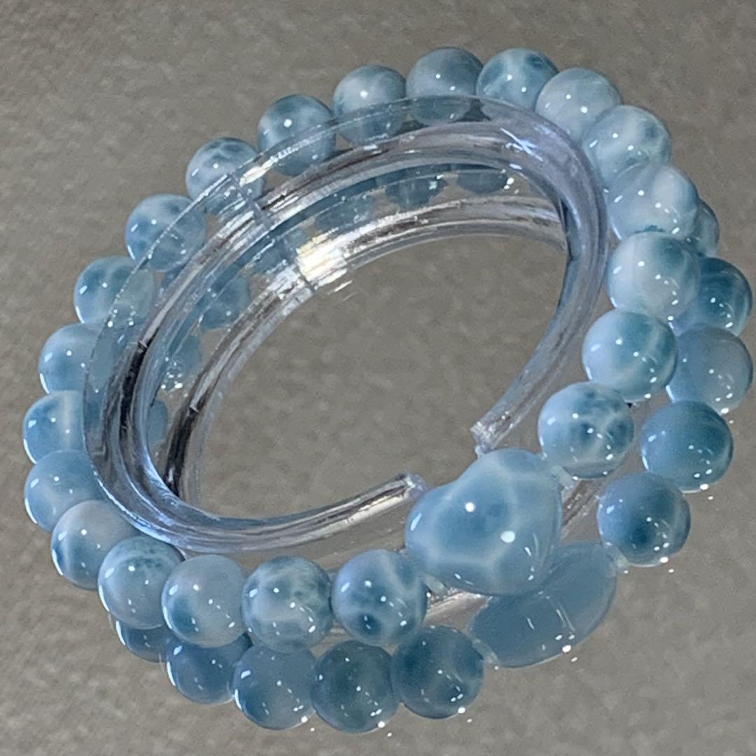 カリブ海の宝石✨高品質❣️ラリマーブレスレット❤️ ブルーペクトライト❣️