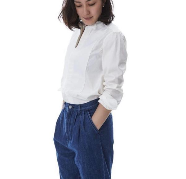 こじこじ　板谷由夏さん着用 SINME シンメ シャツブザム M 白