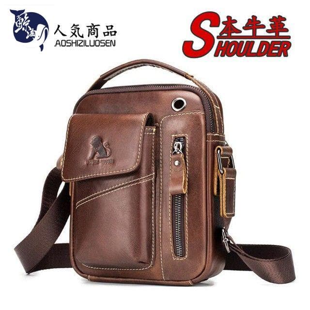 ショルダーバッグ レトロ風 縦型 メンズ ビジネスバッグ レザー 斜め掛け 通学新品、♥