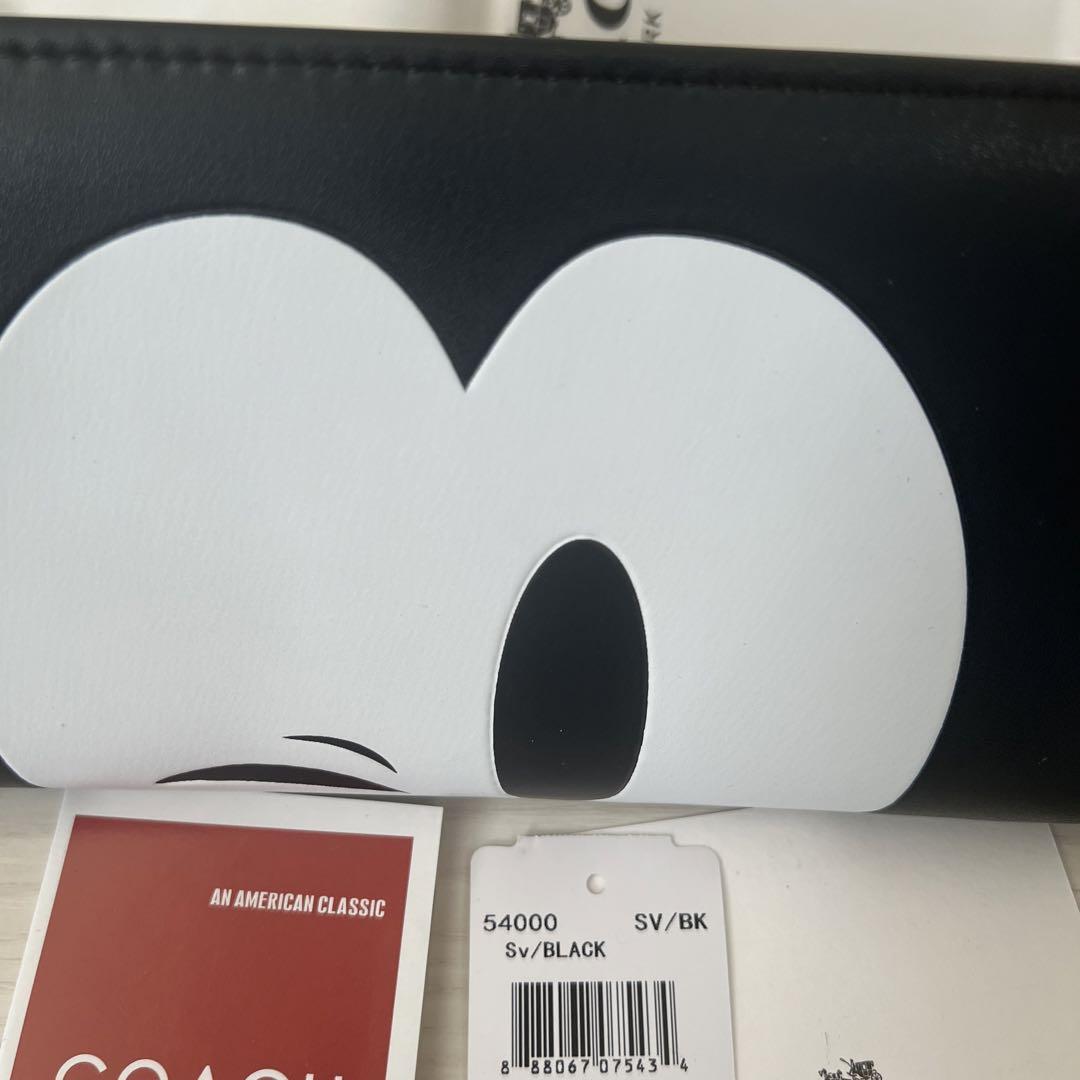 COACHコーチ ラウンドファスナー長財布 ディズニー ミッキー