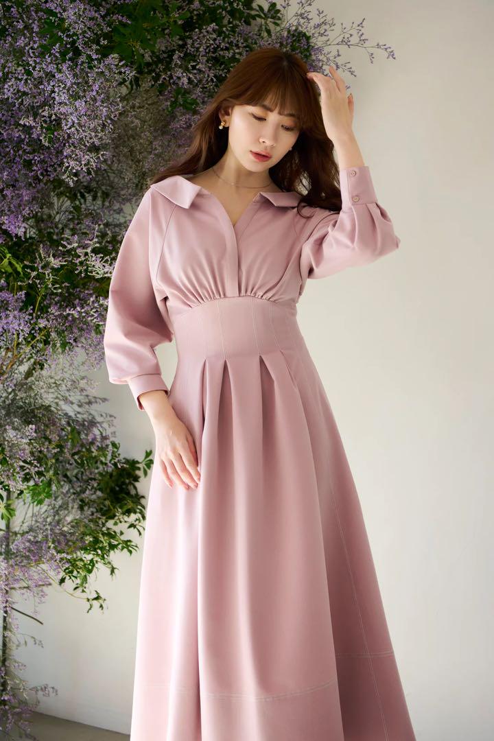 ワンピース Herlipto Montecristo Long Dress rose