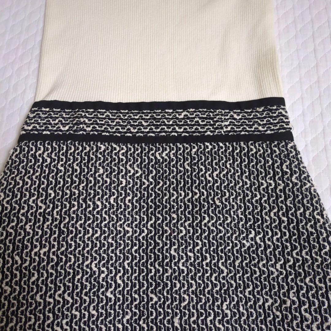 CARVEN ドッキングワンピース　ツイード　裏地シルク混　高見え　【XS】