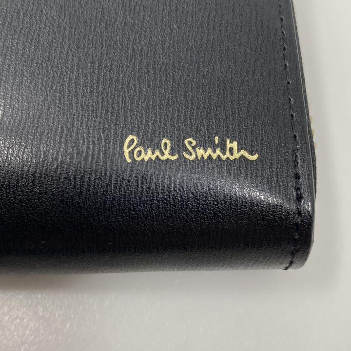 新品☺︎Paul シティエンボス ストライプ 黒 eb89q-m65252236305 Smith ポールスミス 長財布 在庫大人気