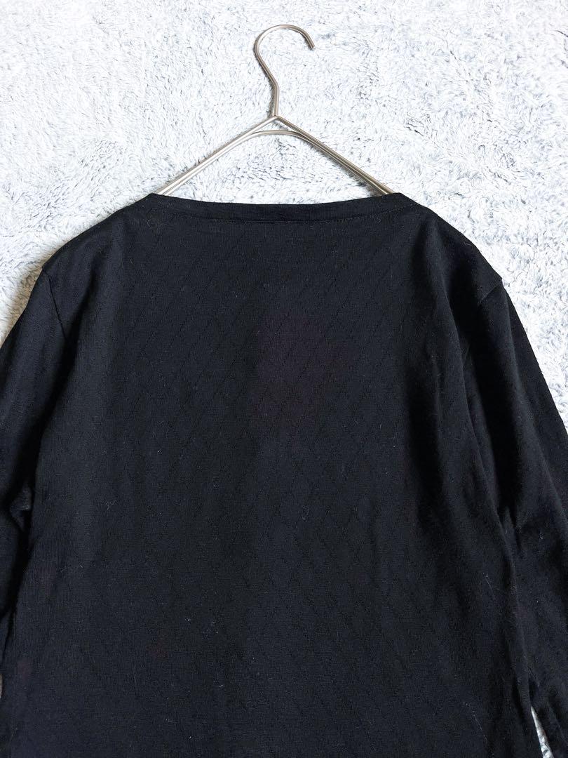某メーカー tao COMME des GARCONS】金釦 ジャガードニットカーディガン トップス