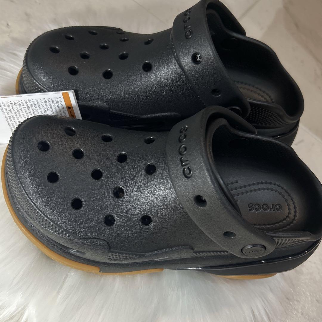 新品タグ付 バブルクラッシュクロッグ クロックス 厚底 ブラック