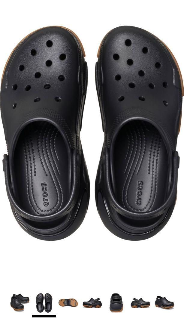 新品タグ付 バブルクラッシュクロッグ クロックス 厚底 ブラック