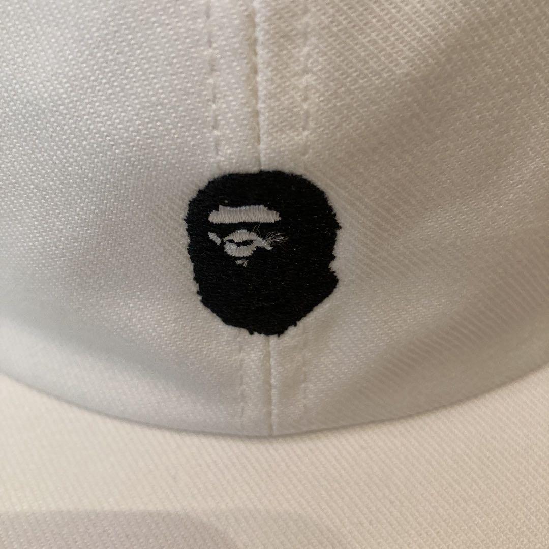 帽子 a bathing ape stripe & ape cap white