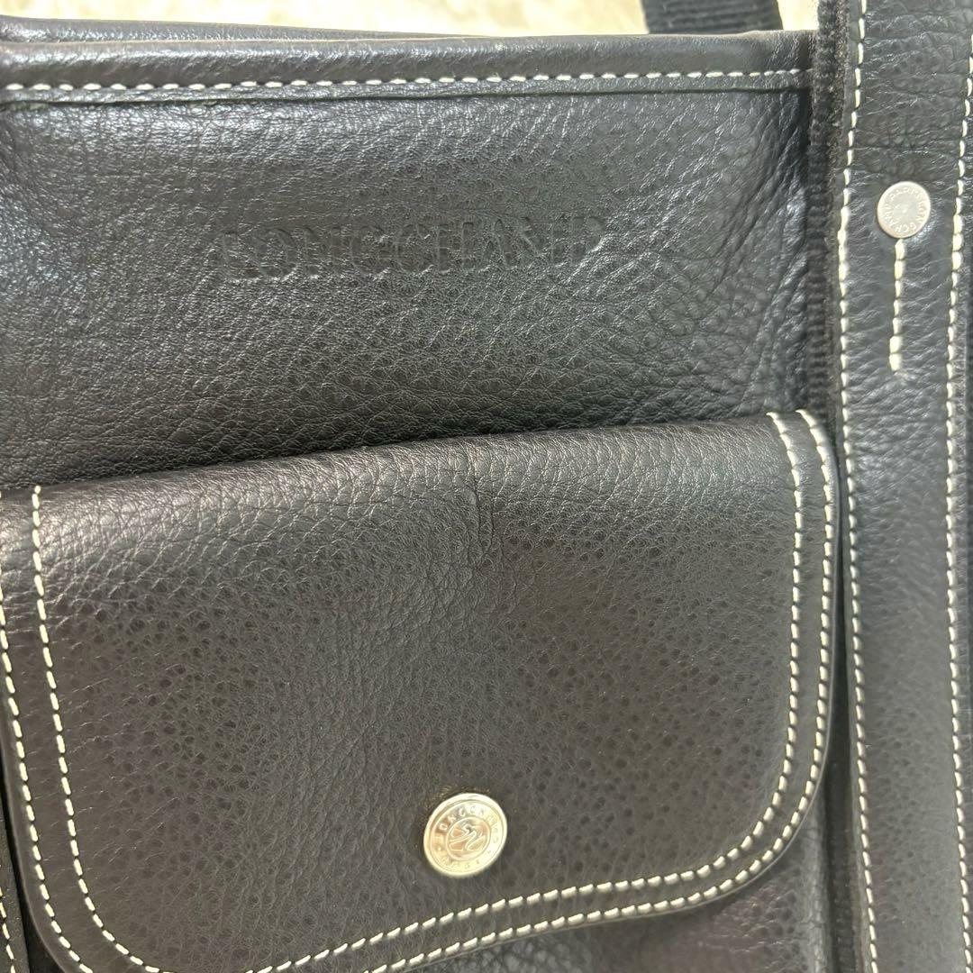美品　Longchampロンシャン　レザー　本革　ハンドバッグ
