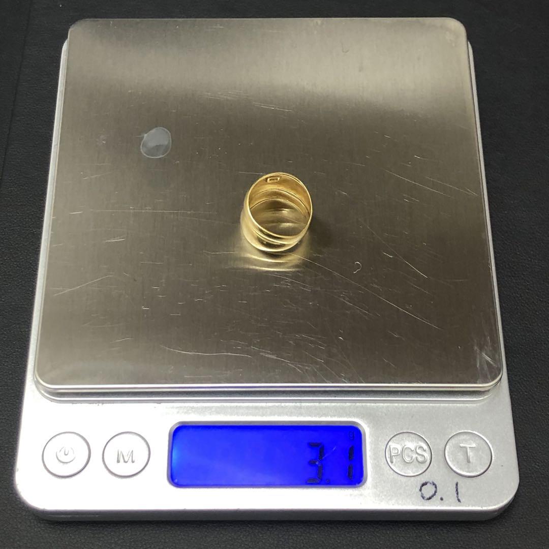 (A040201)K18 リング YG 指輪 約2号 18金 アクセサリー