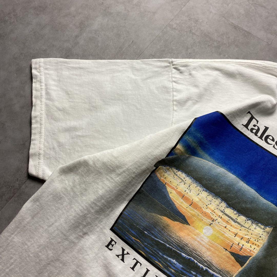 【入手困難】00s アート 鯨 バックプリント Tシャツ メッセージ 風景 海