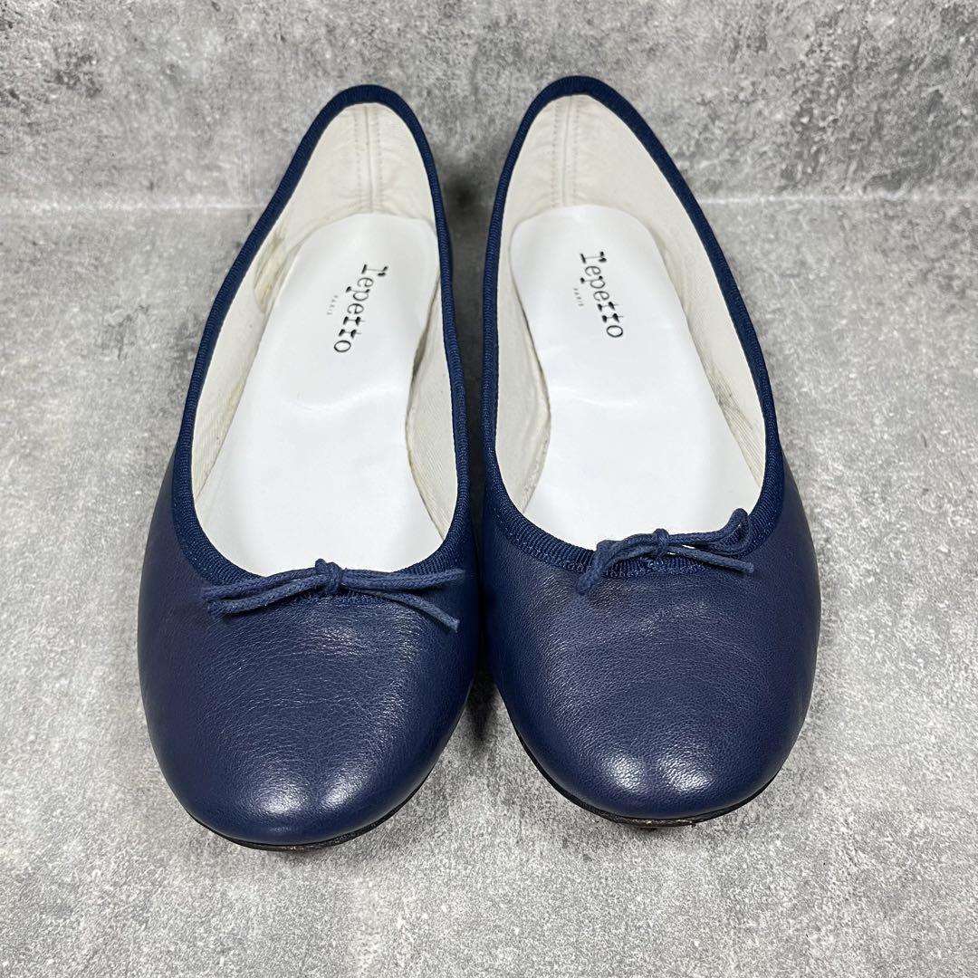 repetto レペット バレエシューズ レザー フラットシューズ リボン 25