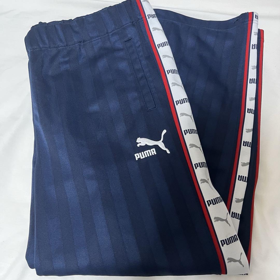 PUMA ネイビー ストライプジャージ プージャ ジャージ ネイビー