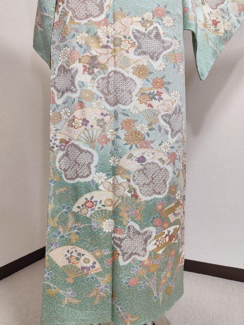 ❰6394❱ フルセット　訪問着 絞り 金駒刺繍　袋帯 入学式 卒業式　正絹着物