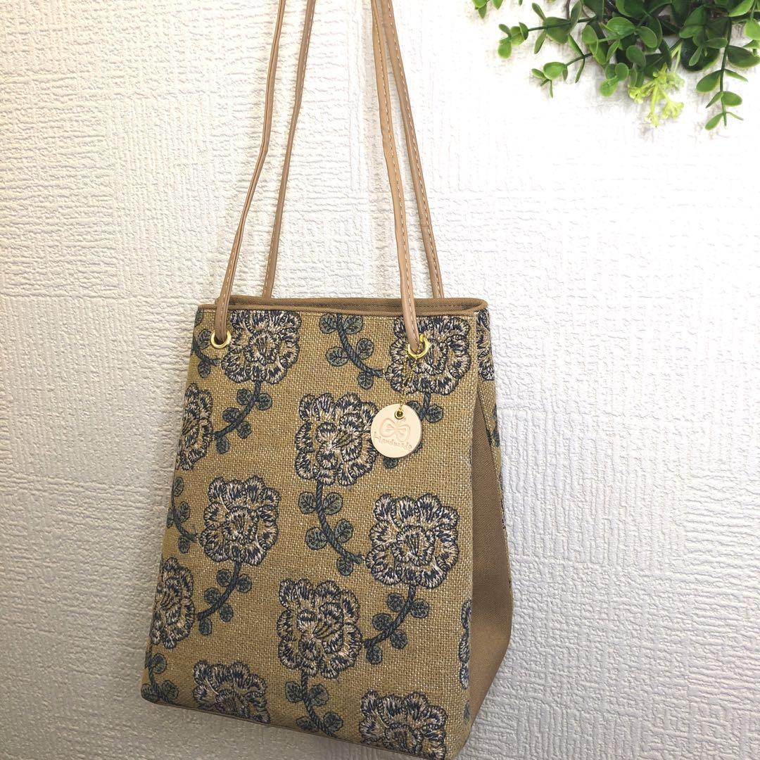 ミナペルホネンボックス巾着バッグ　ハンドメイド