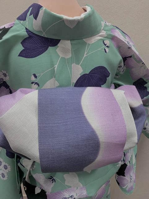 長尺本麻染 綺麗な色合い半巾帯 単衣・おじや縮・紬・浴衣に・1本限定