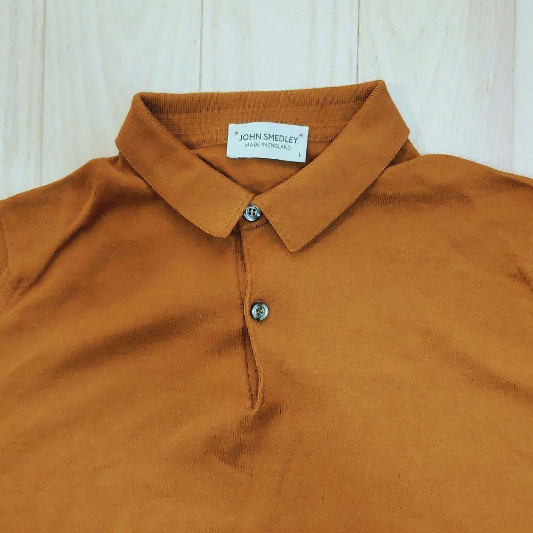 JOHN SMEDLEY ライトブラウン ポロシャツ