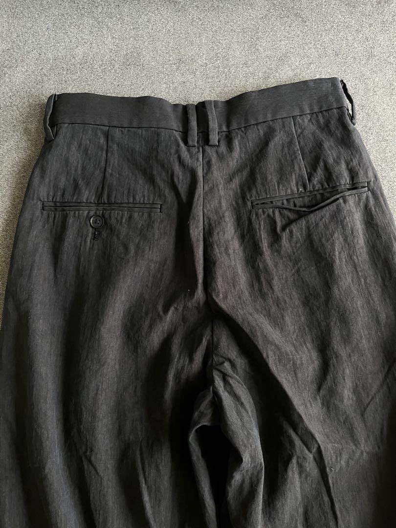 ＜LOEFF（ロエフ）＞ キャンバス タックパンツリネン混