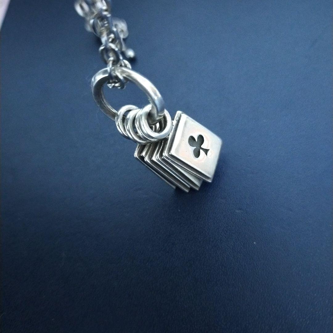 希少　印字925   シルバー　トランプネックレス　美品