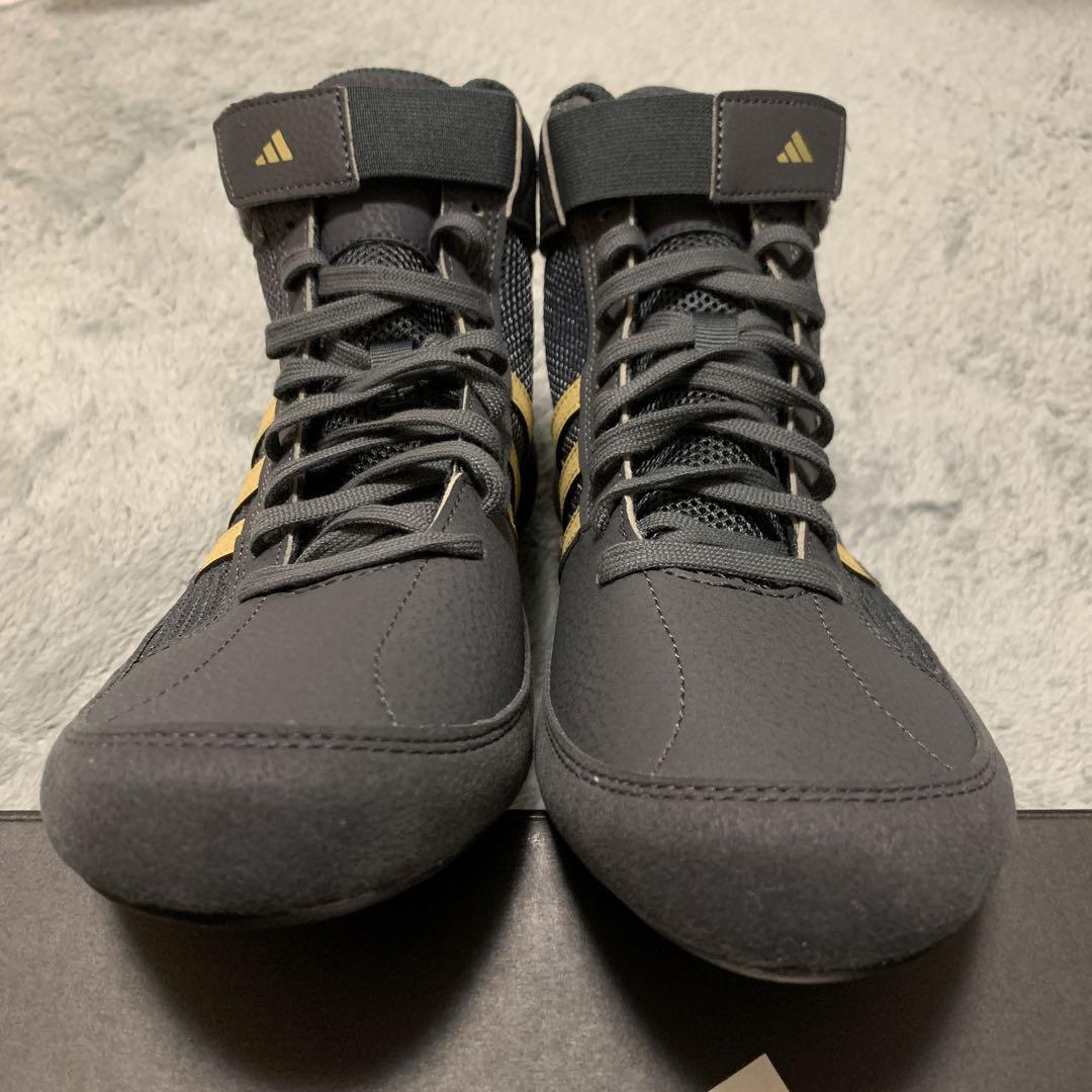 adidas ボクシングシューズ グレー/ゴールド