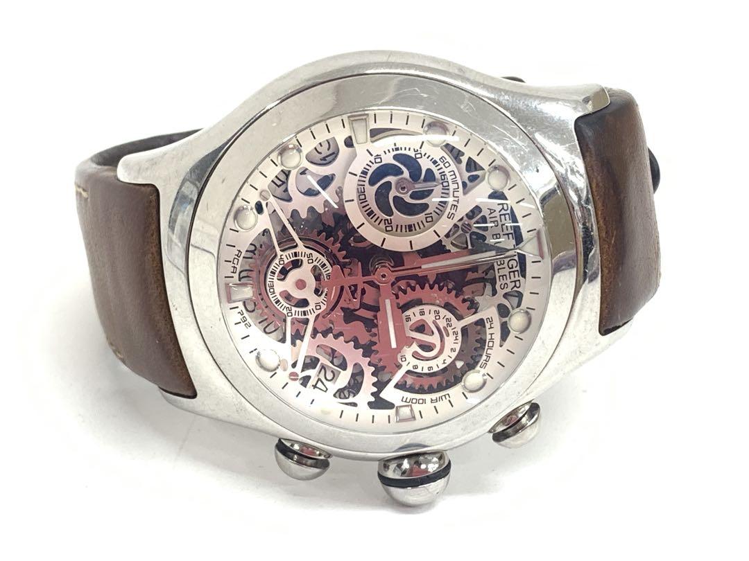 【不動】REEF TIGAR リーフタイガー スケルトンデザイン 腕時計