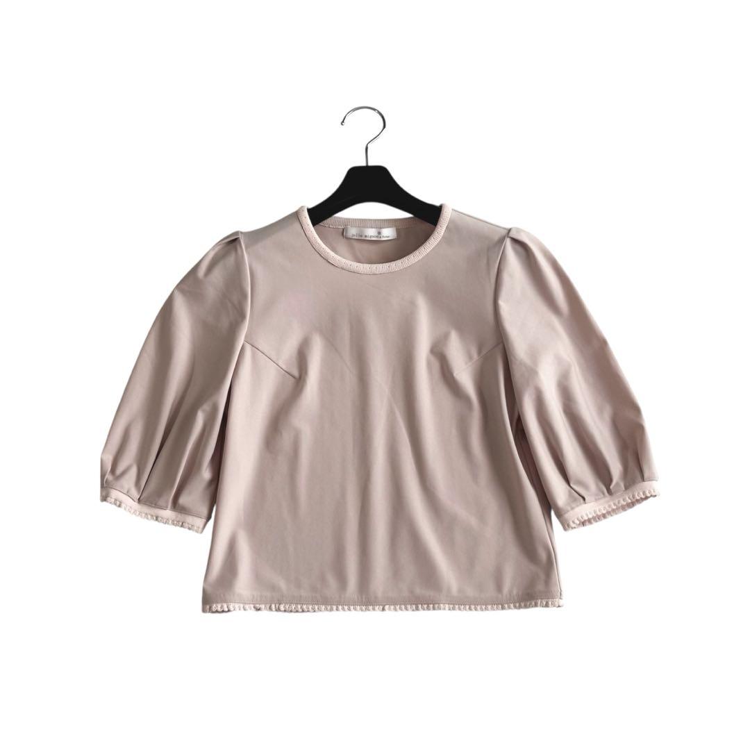 jolie mignon ジョリーミニョン　パフスリーブストレッチTシャツ36 jolie mignon ジョリーミニョン パフスリーブストレッチTシャツ
