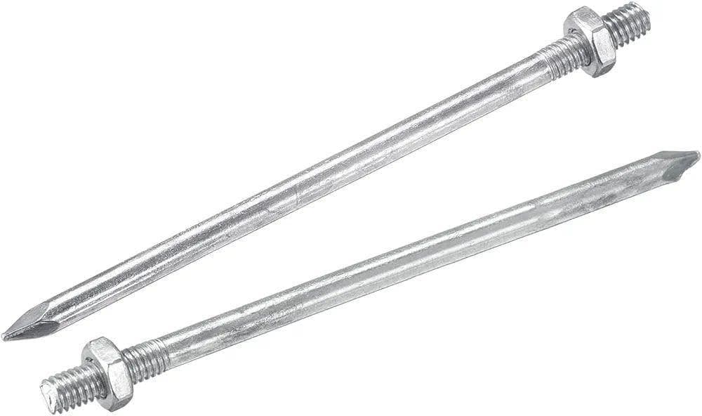 uxcell M10 x 116 mmパイプクランプクリップネイル 24個入り