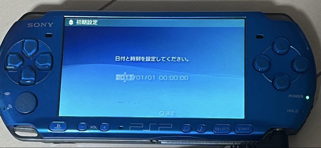 青色 PSP (PlayStation Portable) 3000 ジャンク
