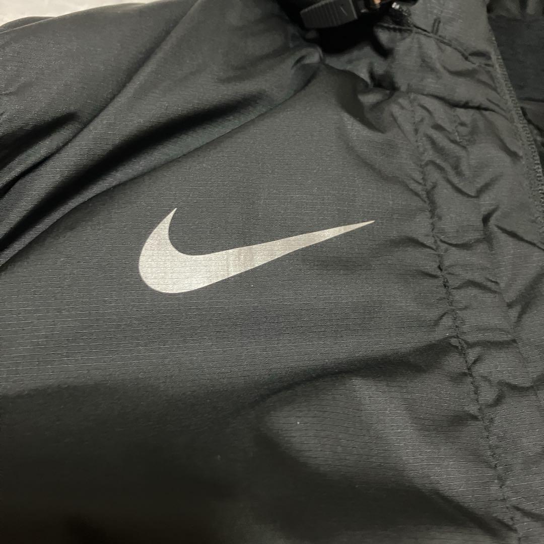 【人気:Lサイズ】NIKE ベンチコート　黒　ロング丈　フード着脱可能　2way