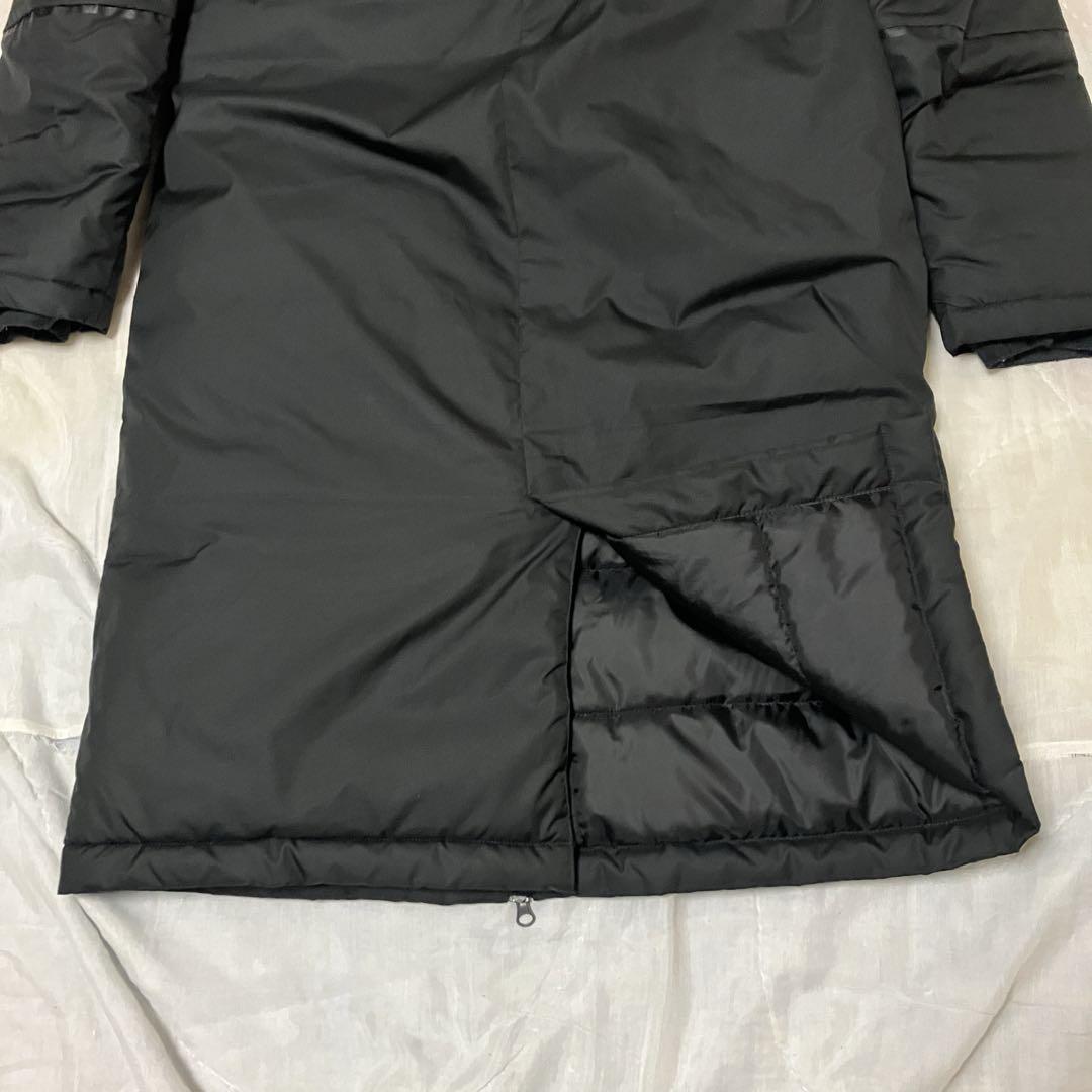 【人気:Lサイズ】NIKE ベンチコート　黒　ロング丈　フード着脱可能　2way