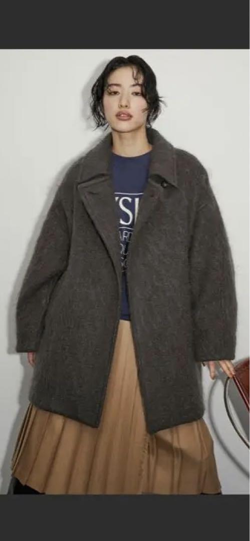 アダムエロペ ＊モヘアシャギーミドルコート