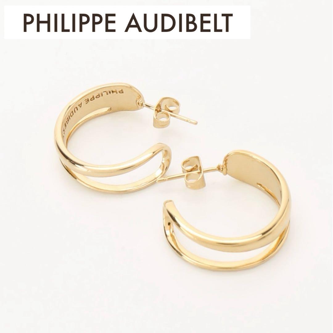 PHILIPPE AUDIBELT ゴールド フープピアス - メルカリ