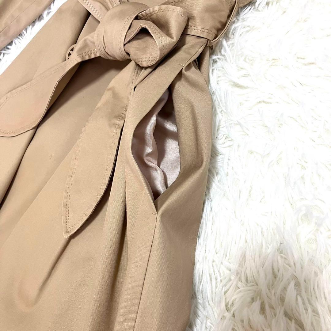 【美品】TOCCA トレンチコート　ロング丈　Aライン　ベルト　大きいサイズ