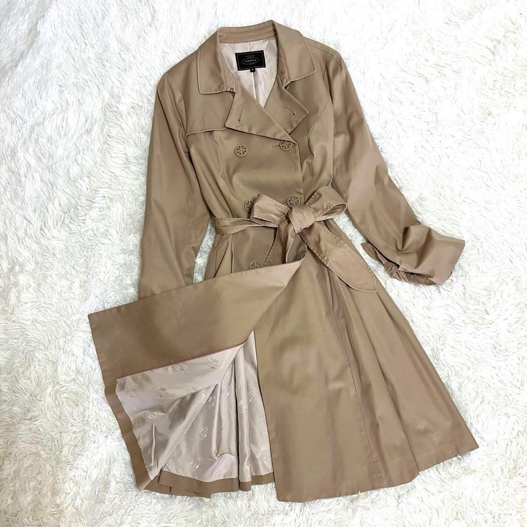 【美品】TOCCA トレンチコート　ロング丈　Aライン　ベルト　大きいサイズ