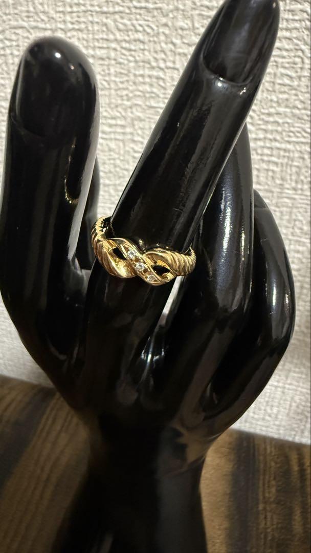 K18リングダイヤモンド付き