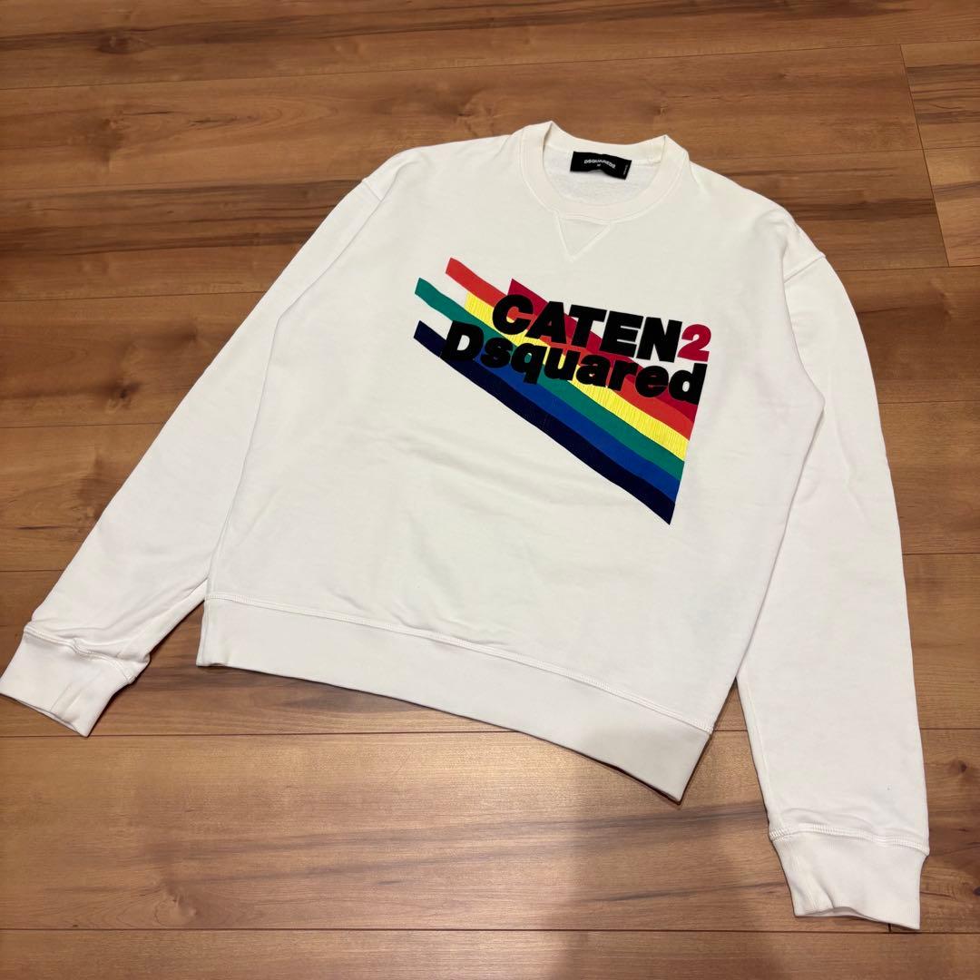 DSQUARED2 ディースクエアード トレーナー スウェット 白 ホワイト Ｍ