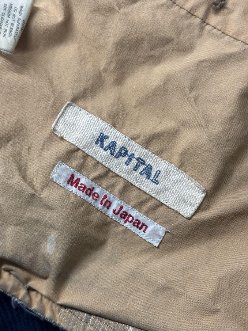 KAPITAL ボロ ダメージ加工ヒッコリー カバーオールジャケット