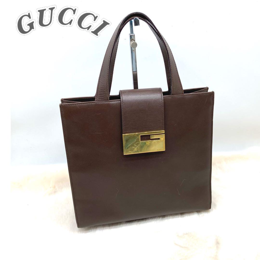 GUCCIグッチ　ハンドバッグ　ダークブラウン