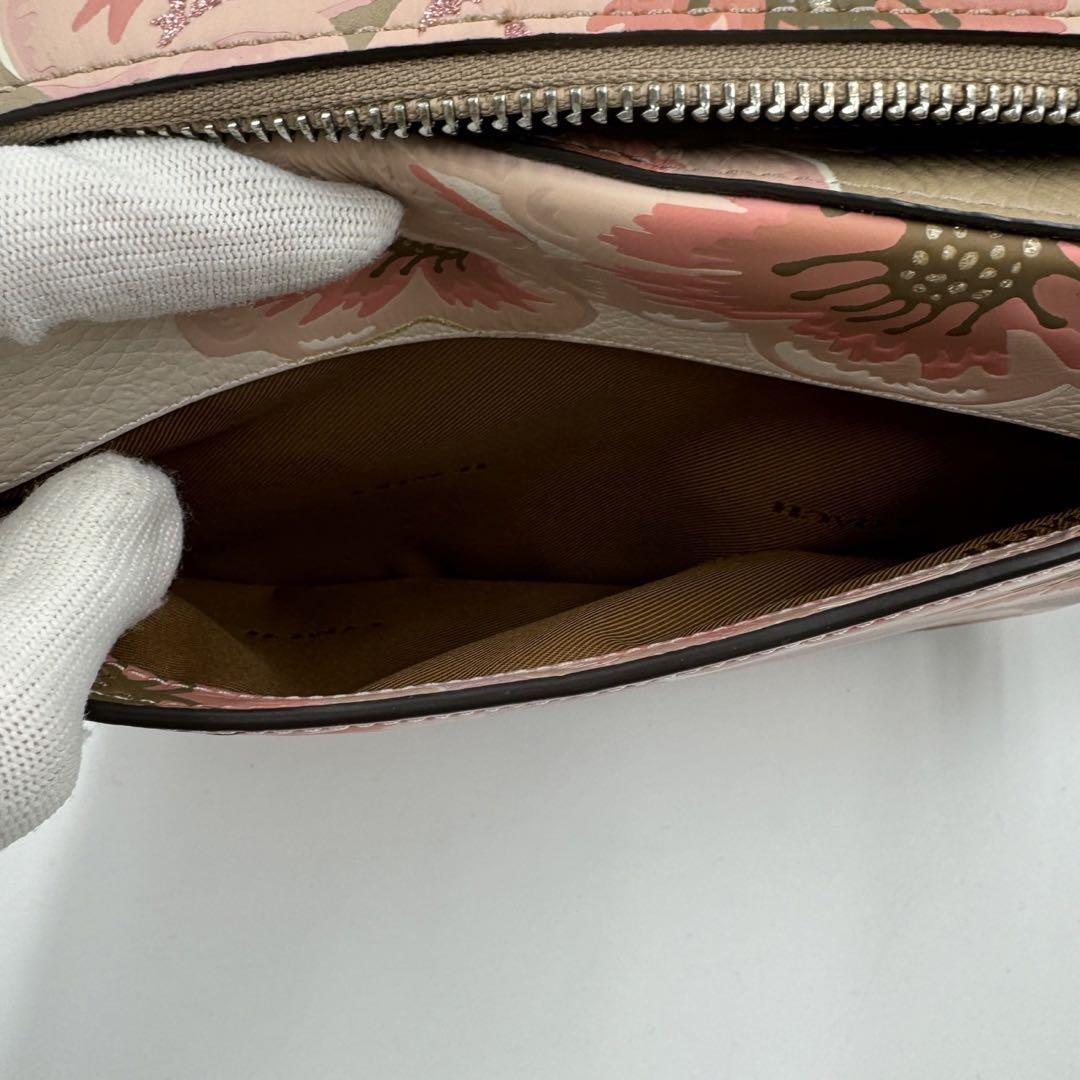 【極美品】COACH 花柄 ショルダーバッグ カメラバッグ　93970