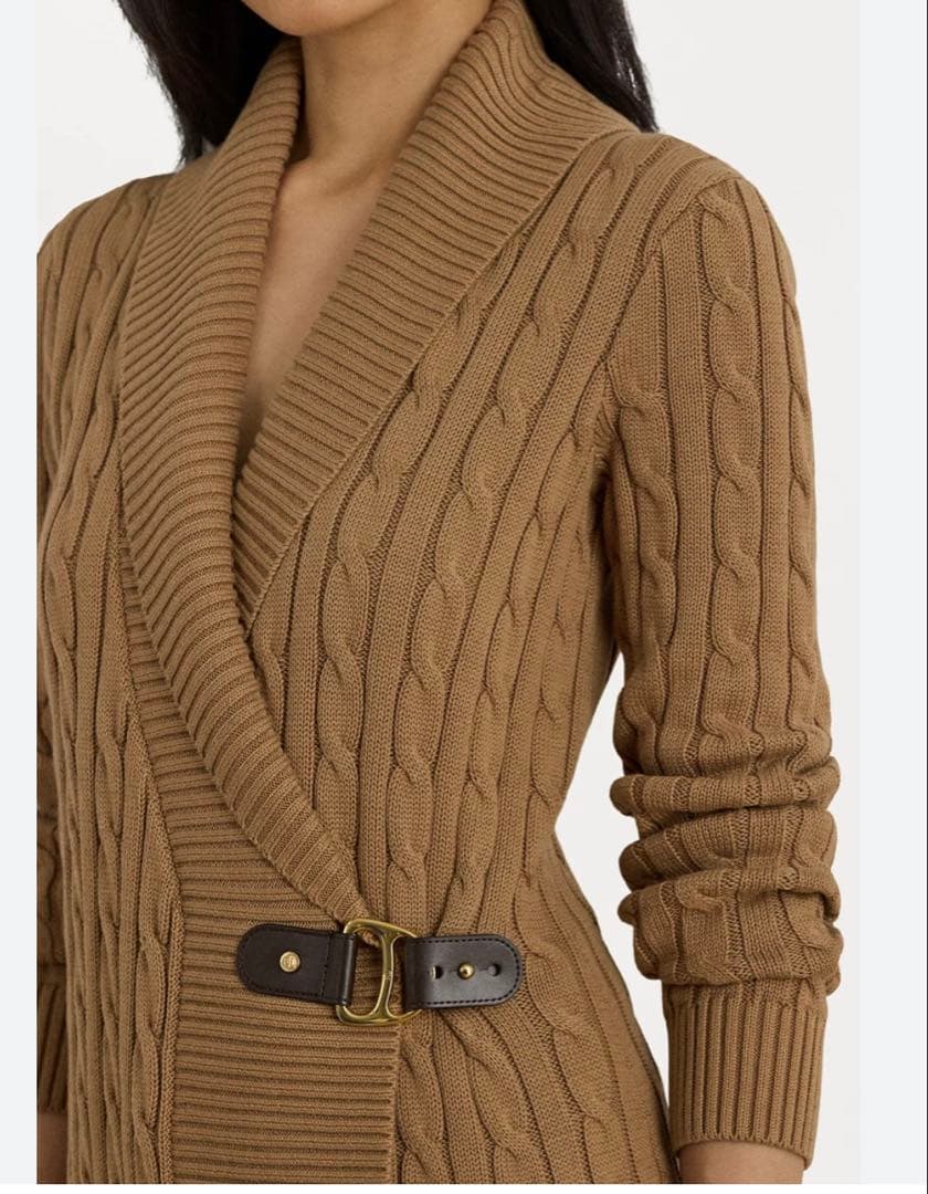 【極美品】LAUREN RALPH LAUREN ケーブル カシュクールニット
