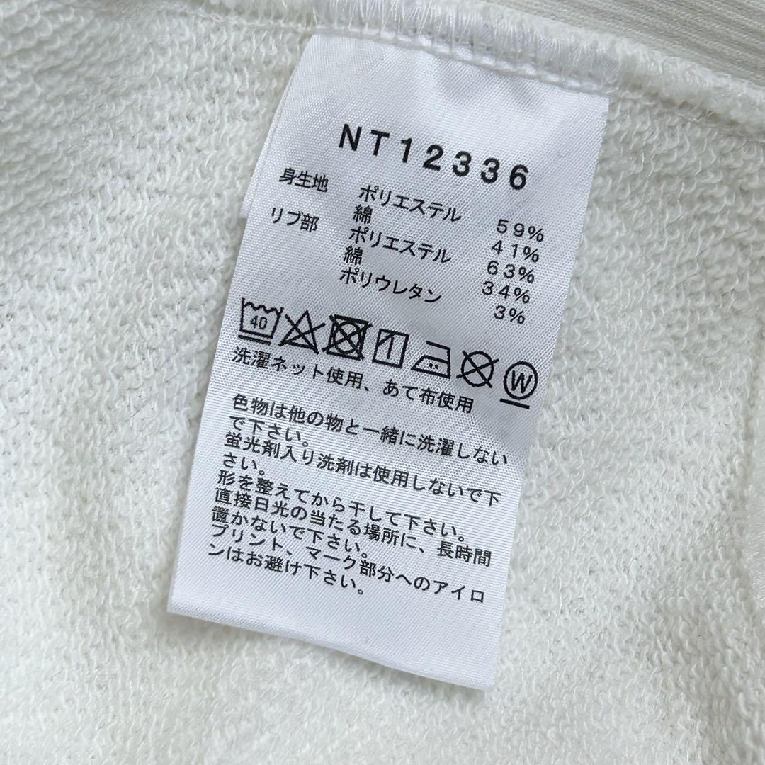 ノースフェイス 限定カラー レア バックスクエアロゴフーディ オフホワイト M